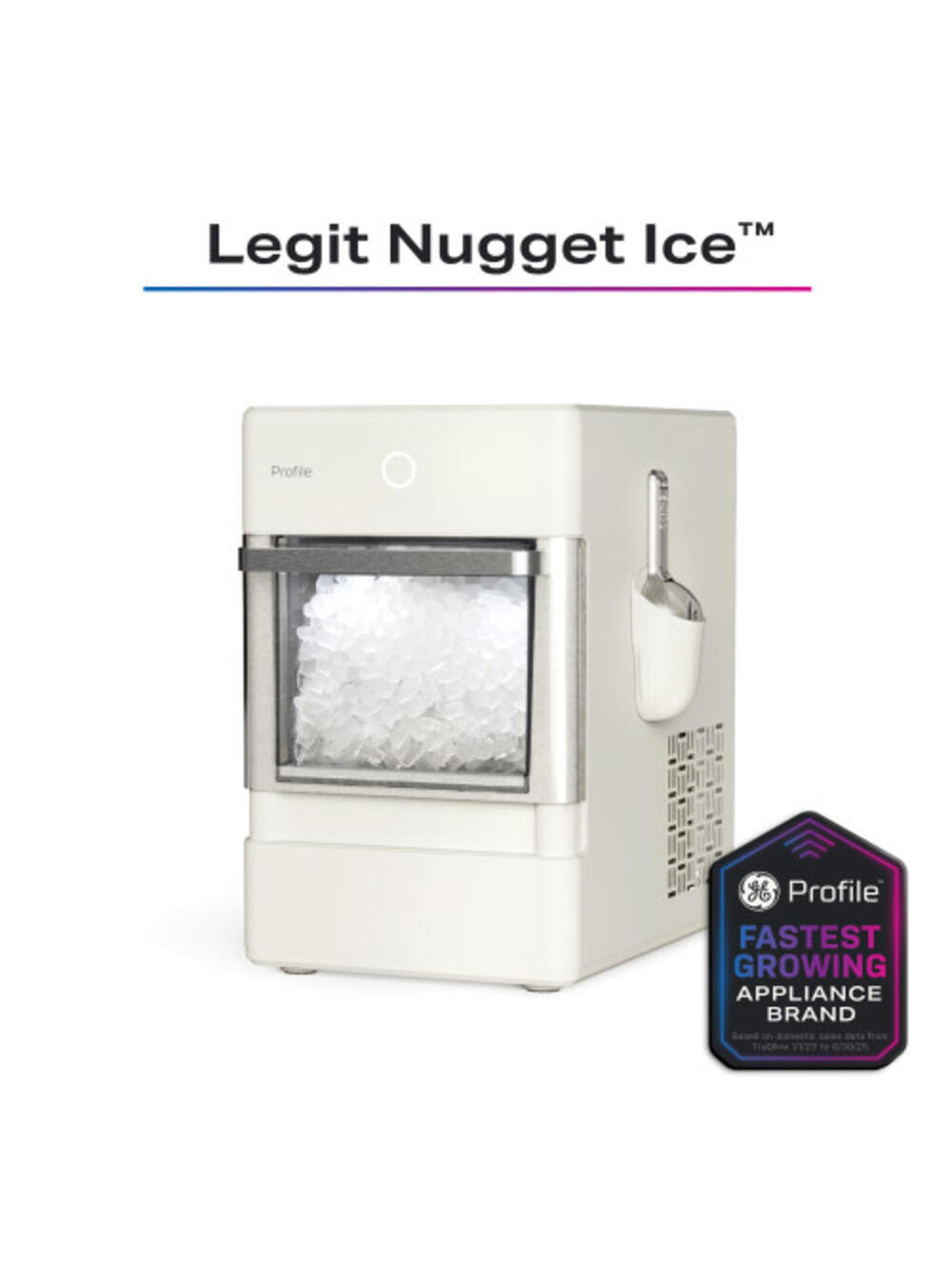 GE Appliances Opal Nugget Ice Maker Hearth & Hand with Magnolia: Stainless Steel